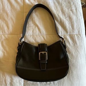 Y2K Coach Black Leather Shoulder Bag